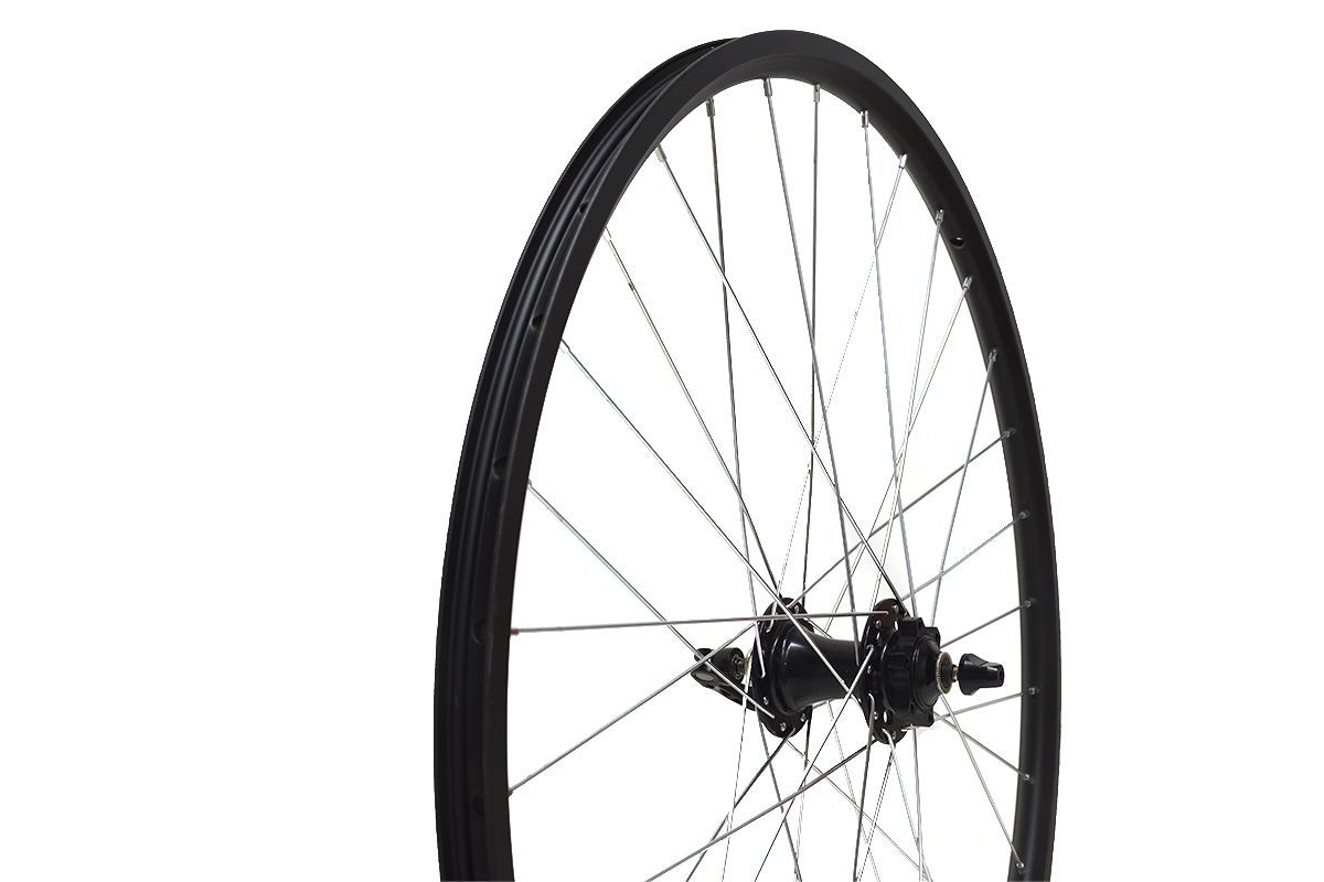 Колесо 27,5"MTB переднее, двойной обод Qijian DA-18 27,5" 32H, втулка Solon DH902F, Disc, 2 промподшипника, крепление IS6, черный