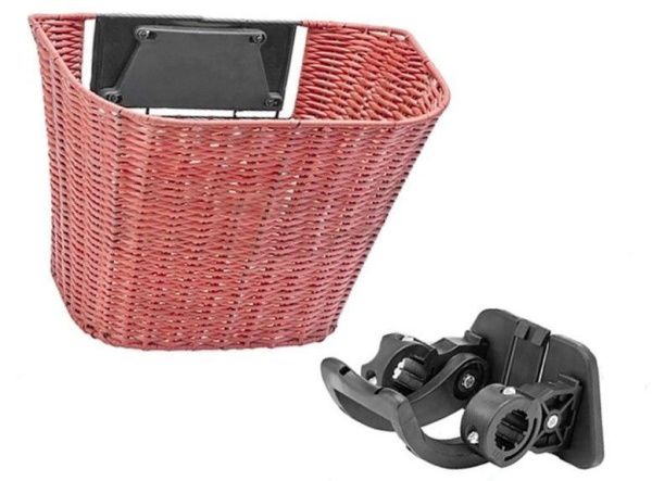 Велокорзина JL-086 передняя, для 28, плетеная